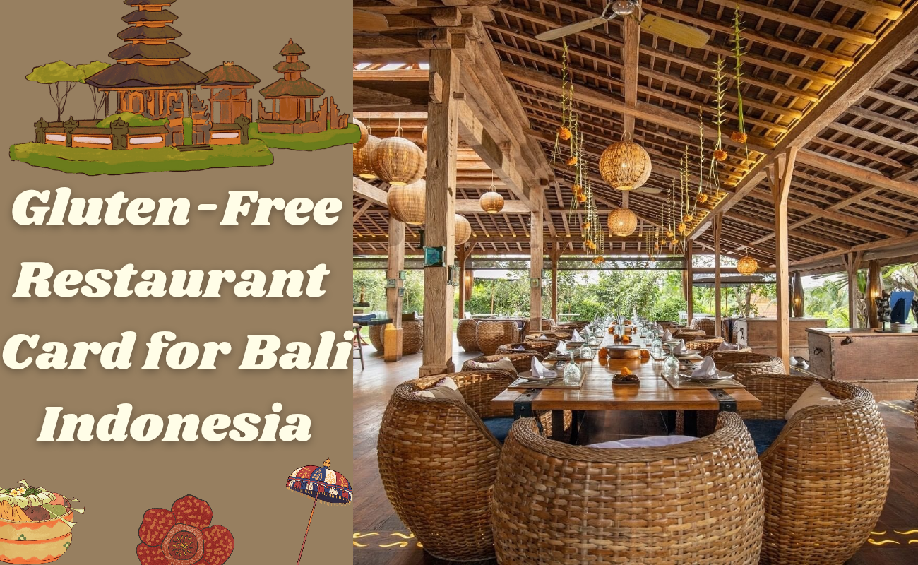 Gluten Free Restaurants Card Bali, Indonesia