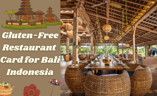 Gluten Free Restaurant Card Bali, Indonesia